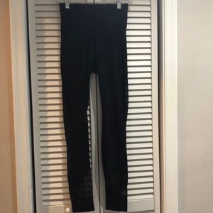Lululemon black mesh cut out leggings